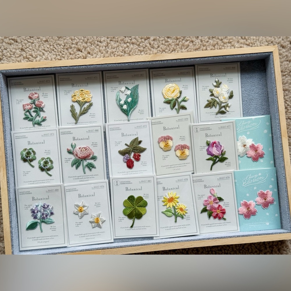Pick 5 for $20! Botanical Embroidered Iron-on Fabric Patches